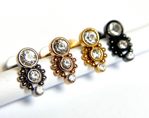 1pc triple drop 16g labret - triple,