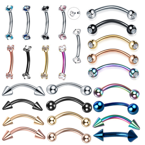 6pcs surgical steel - 5-6pcs,