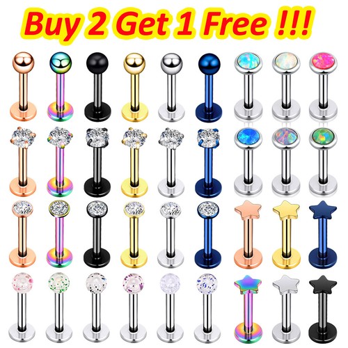 24pcs assorted labret lip - 4-24pcs,