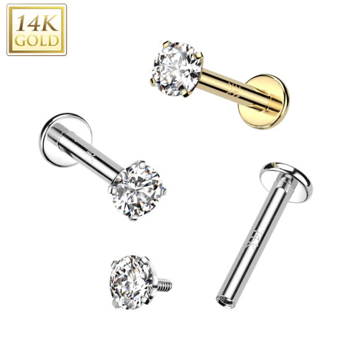14k yellow gold - 16g, internally