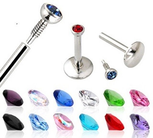 Round gem 2mm - gem, labret